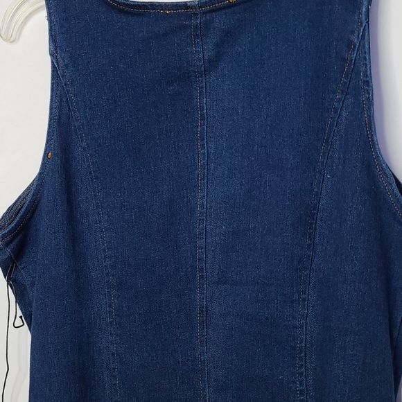 NWT Haute Monde button down denim jeweled dress S - Picture 6 of 7